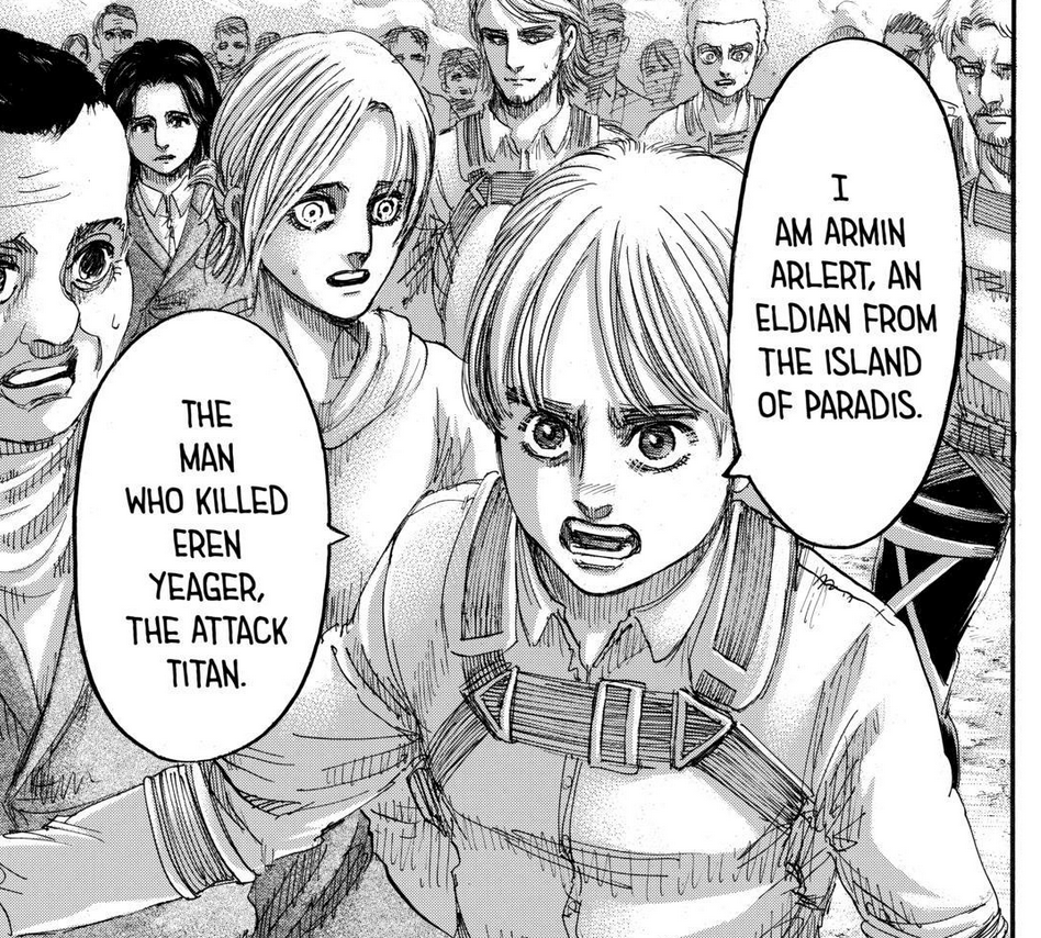 Attack on Titan manga - Armin Arlert introduces himself