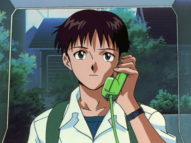 Neon Genesis Evangelion - Shinji Ikari on the phone