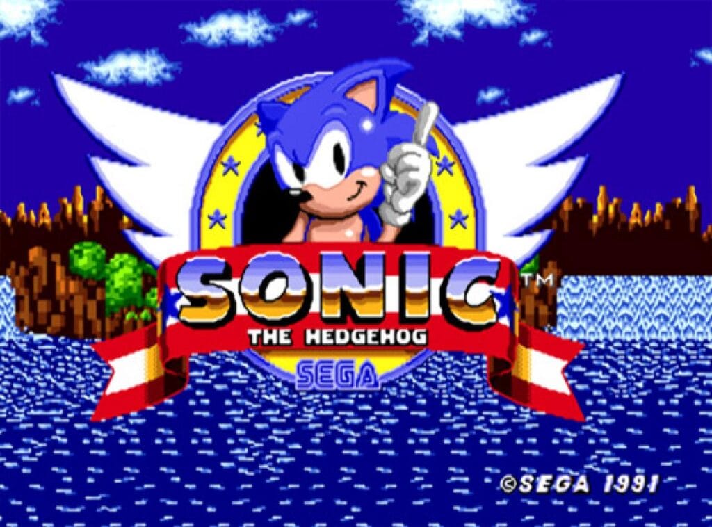 Sonic The Hedgehog (1991) title screen