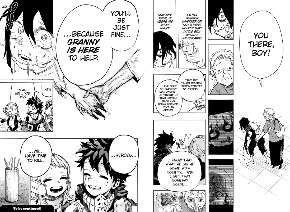 My Hero Academia manga panels