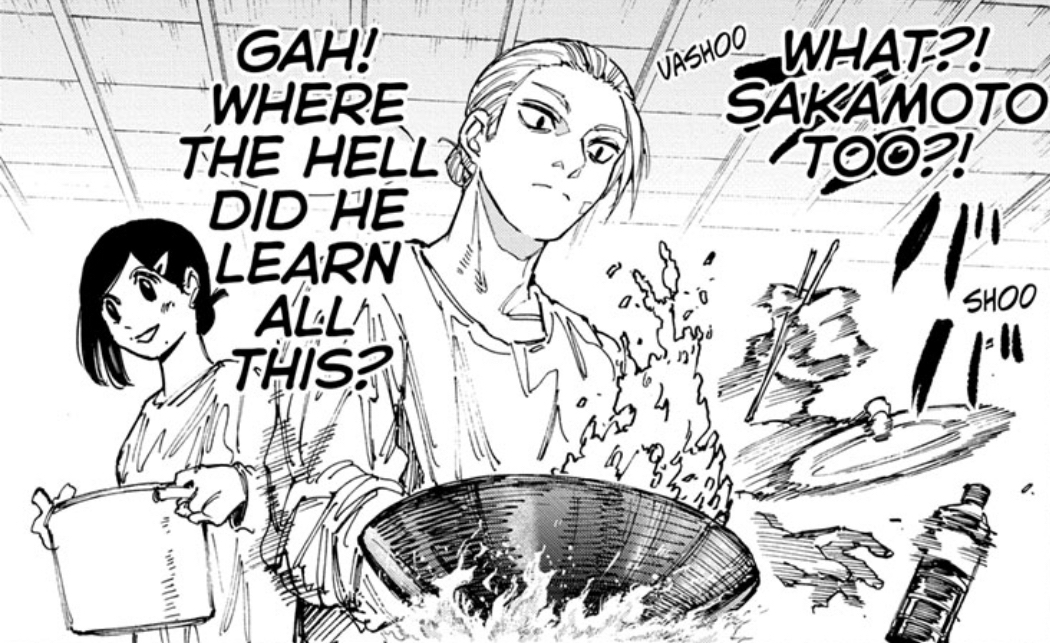 Taro Sakamoto cooking in Sakamoto Days chapter 188