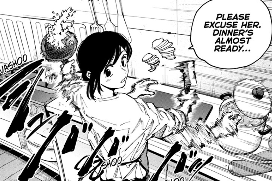 Aoi Sakamoto cooking in Sakamoto Days chapter 188