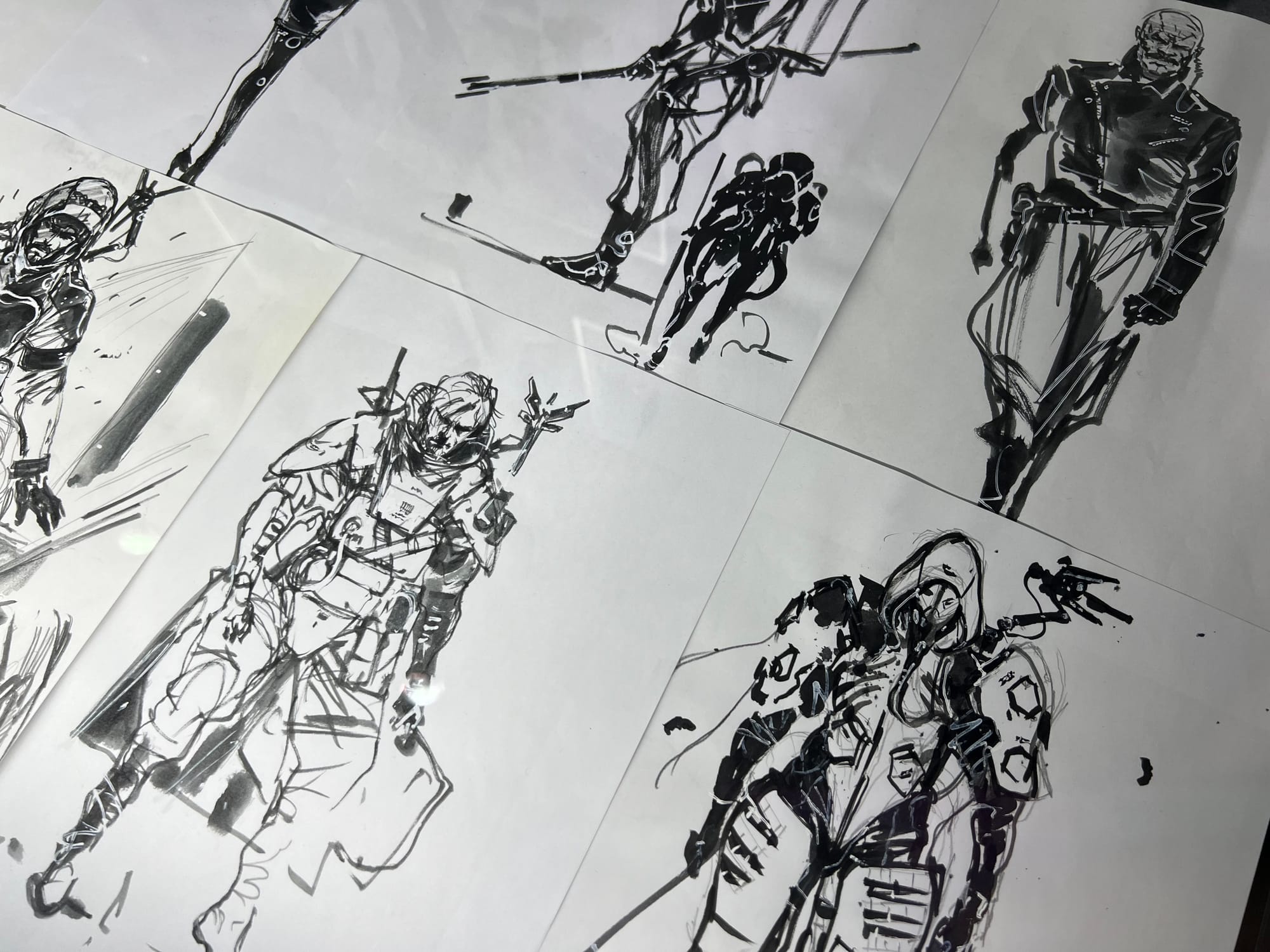 Yoji Shinkawa concept art at the PARCO Death Stranding exhibition