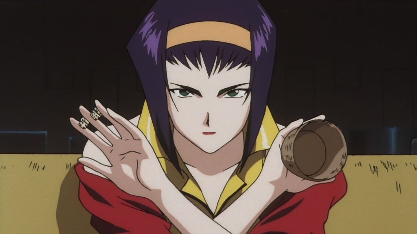 Faye Valentine leading a dice game