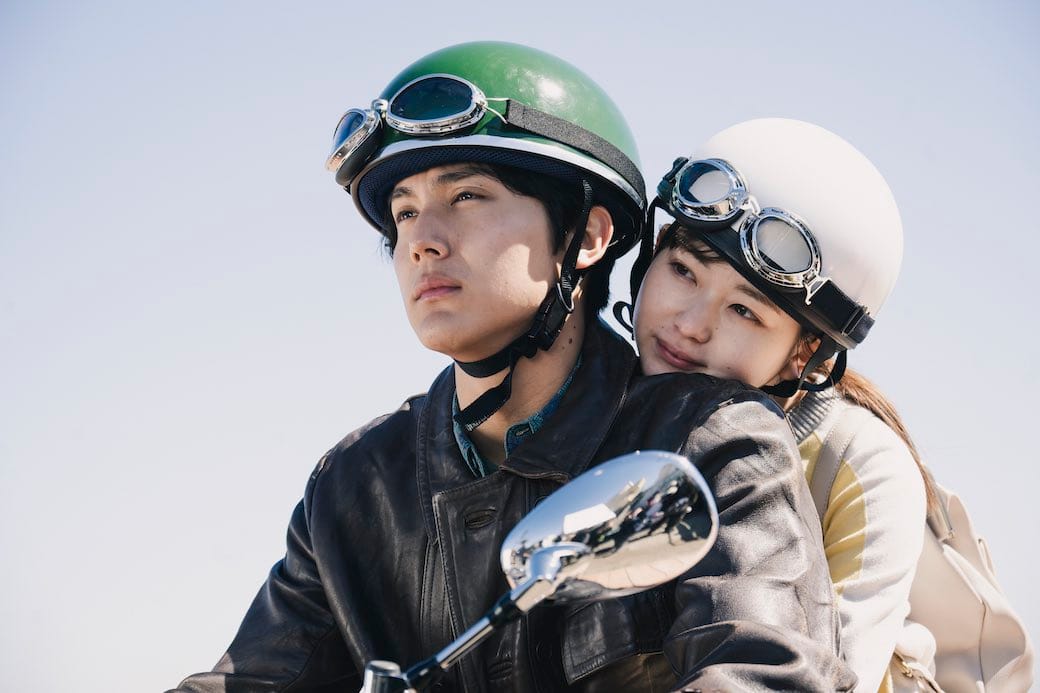 Nagatsuda and Kanako ride a motorbike in As For Me