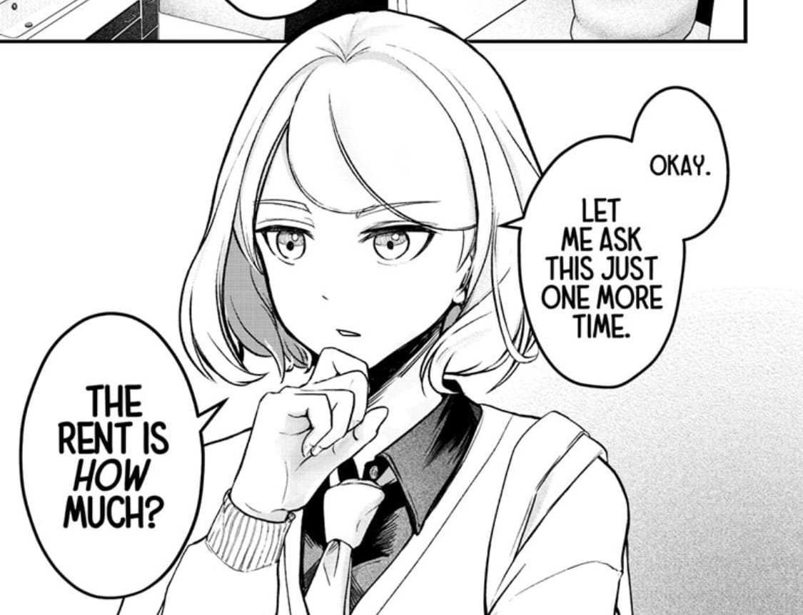 Kori Momose questioning the rent cost