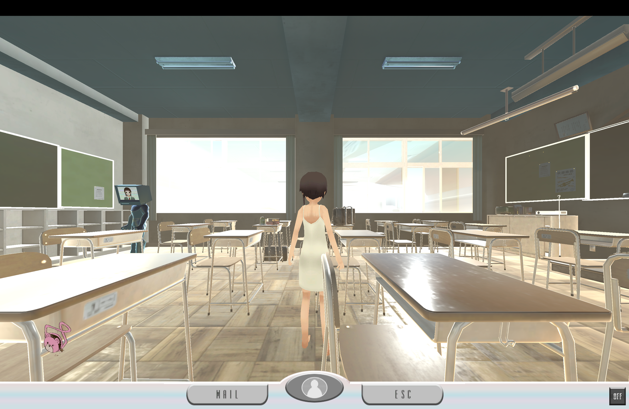 Lain in a classroom in //signal. by Team_MJM