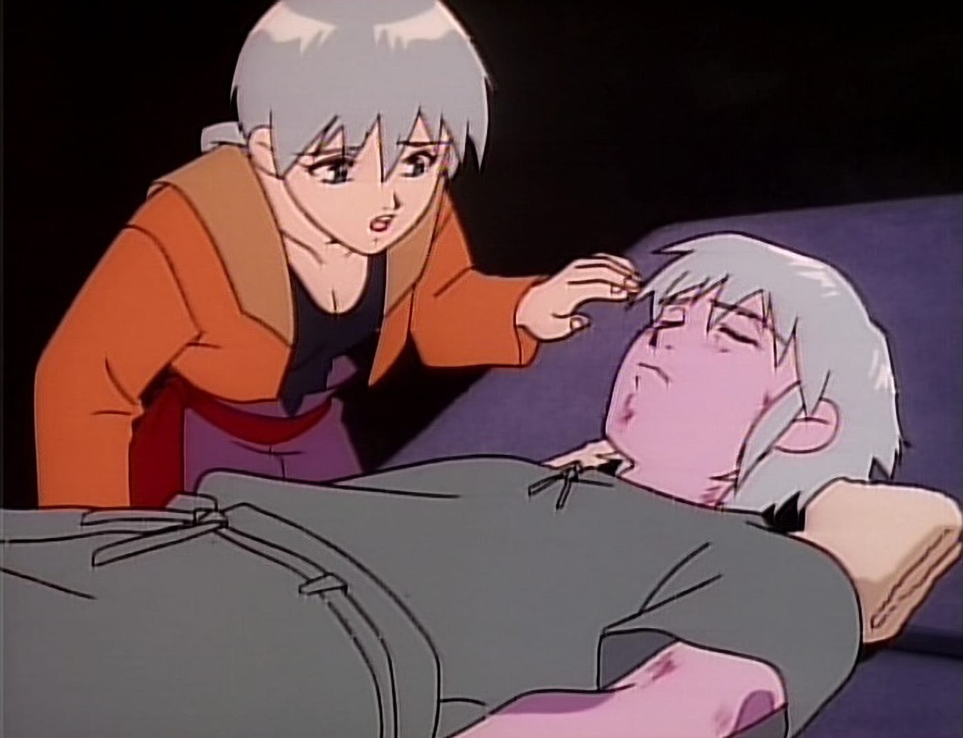 Aira with a tortured boy in Green Legend Ran