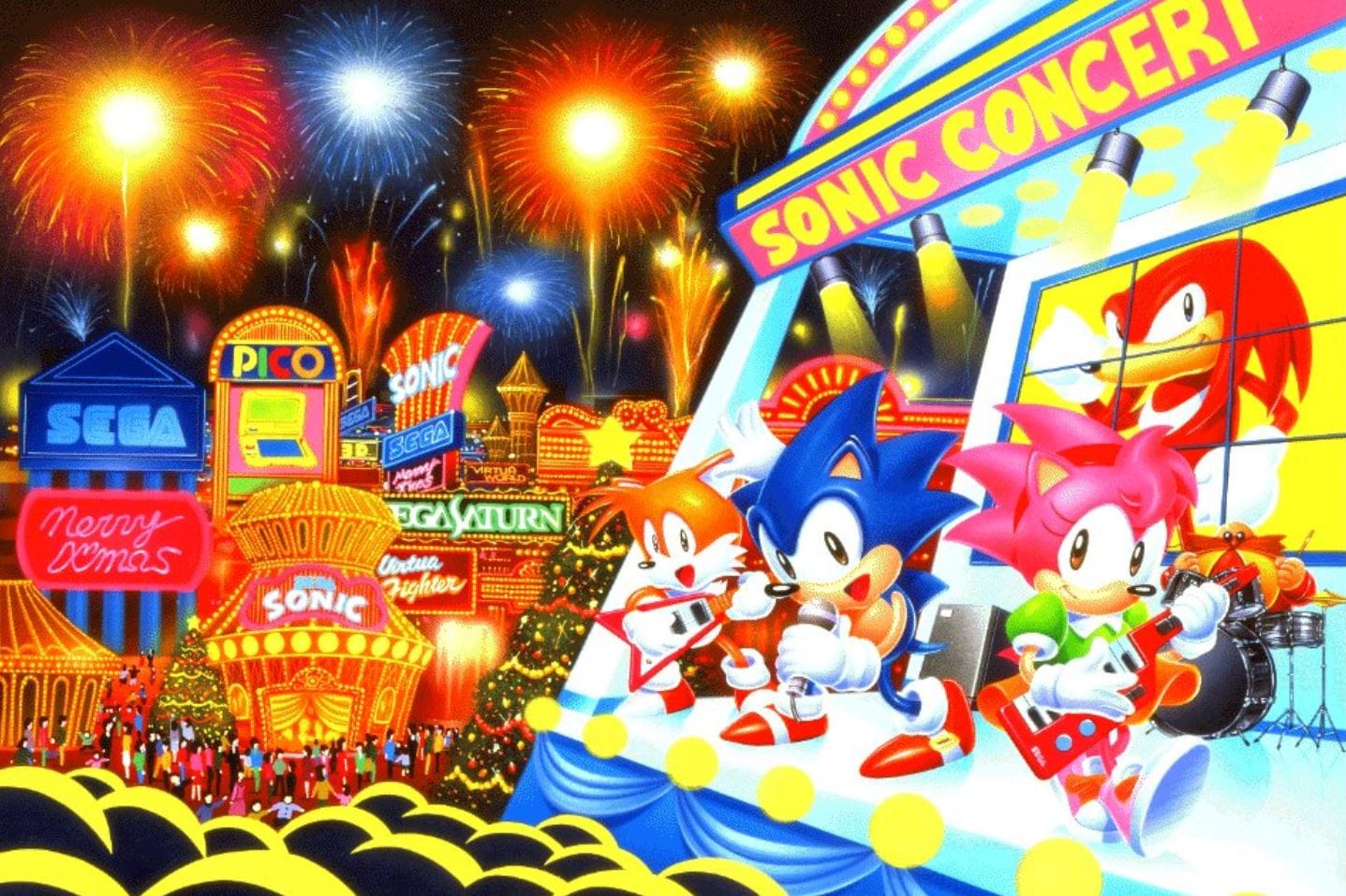 Sonic The Hedgehog "concert" illustration