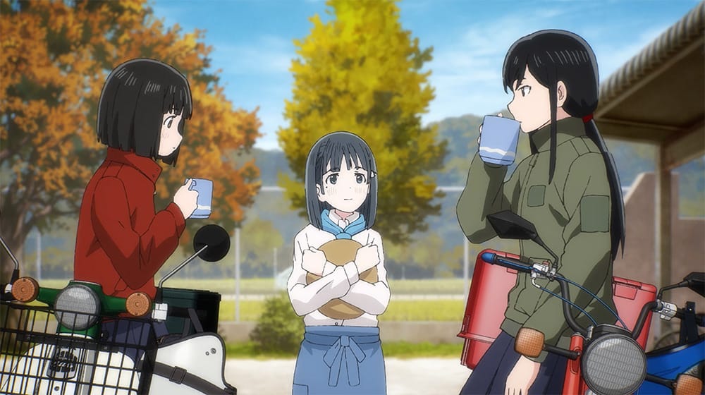 Koguma, Reiko, and Shii in Super Cub