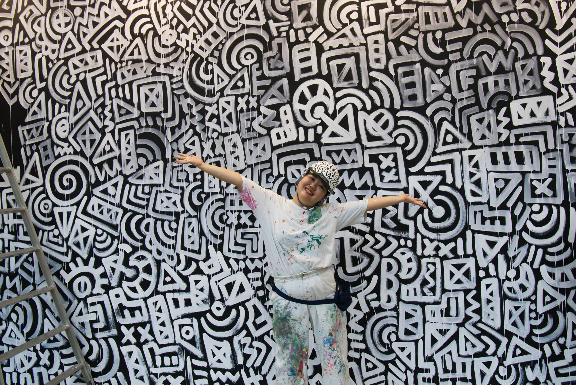 MIINA shows off her "childish graffiti" style at Design Festa