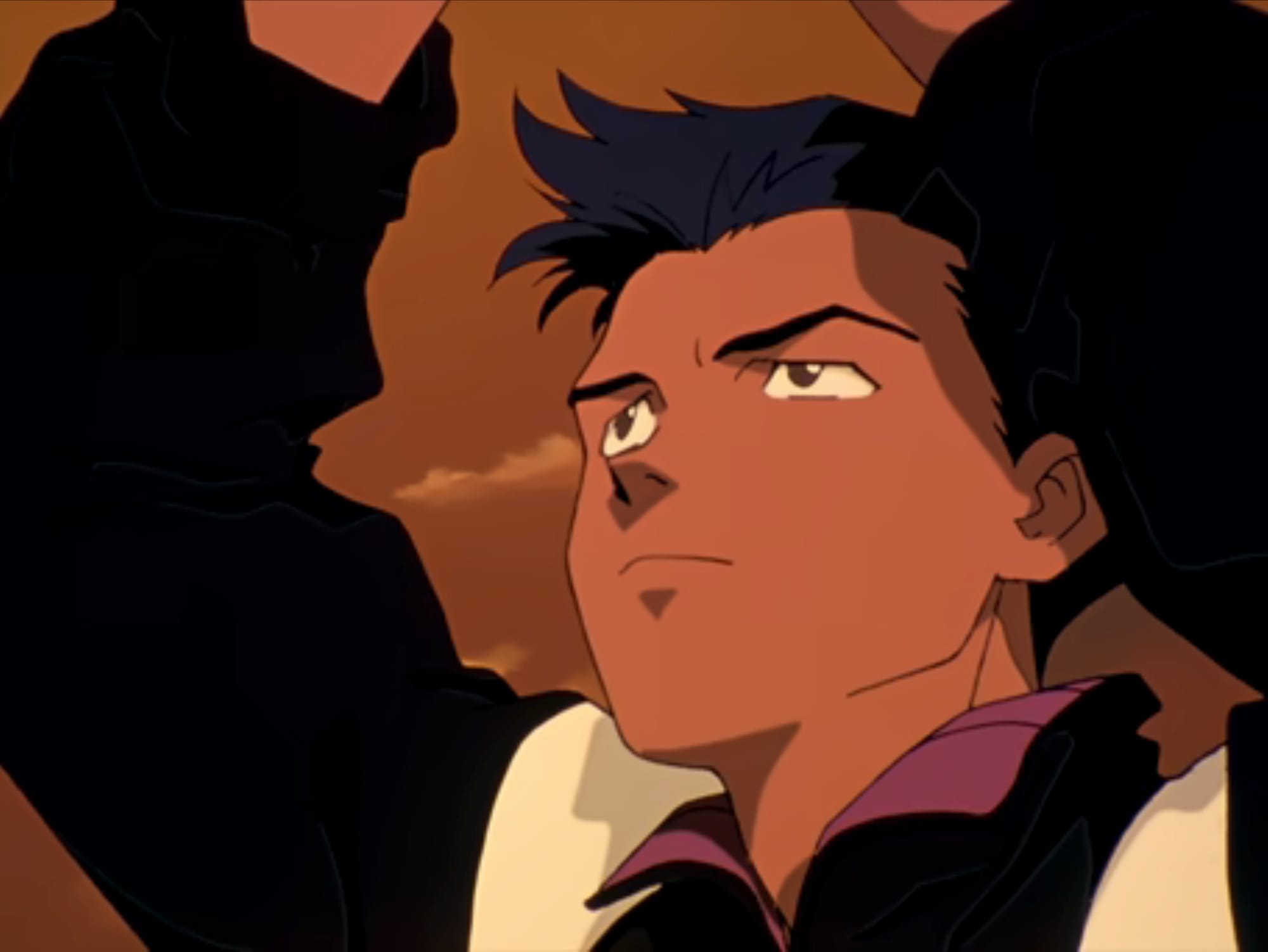 Toji Suzuhara playing basketball at the end of Neon Genesis Evangelion episode 17