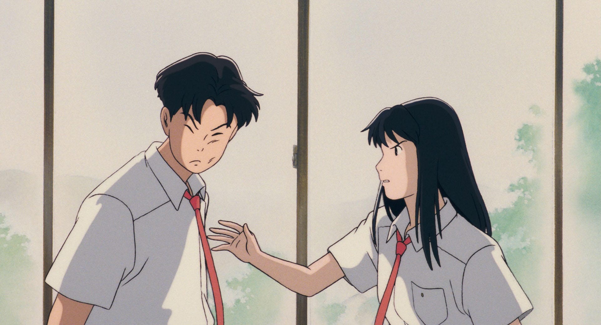 Rikako slaps Taku in Studio Ghibli's Ocean Waves