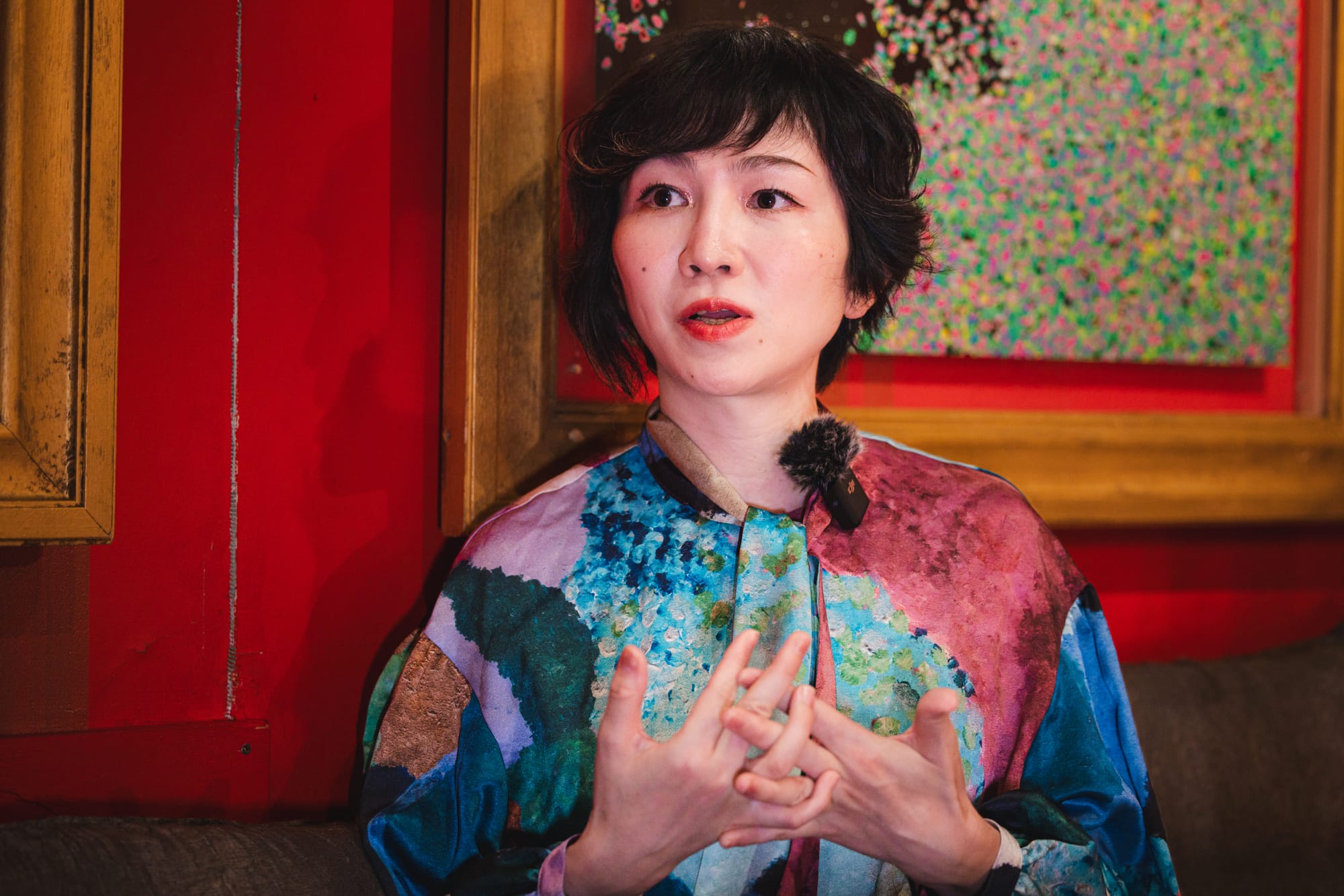 Yuki Kawamura speaking during interview
