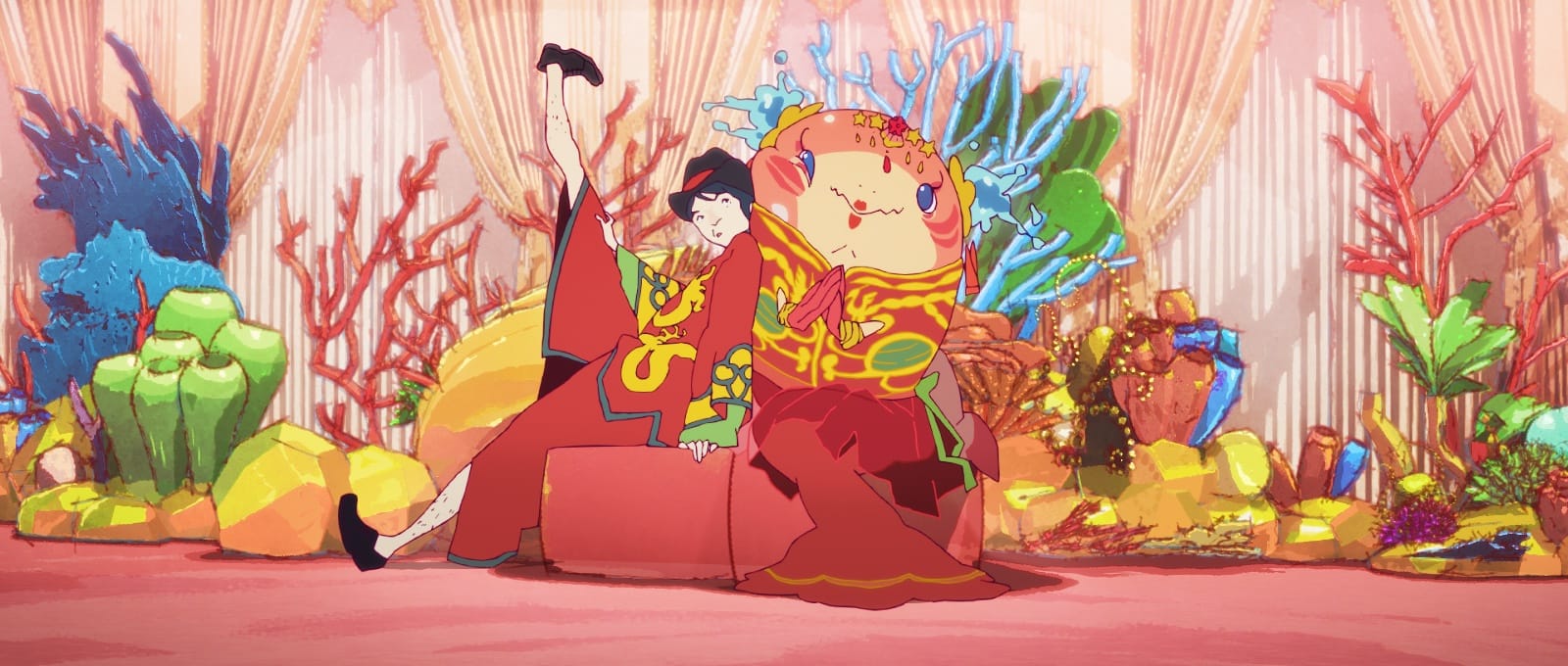 Stephan and ChaO in royal garb