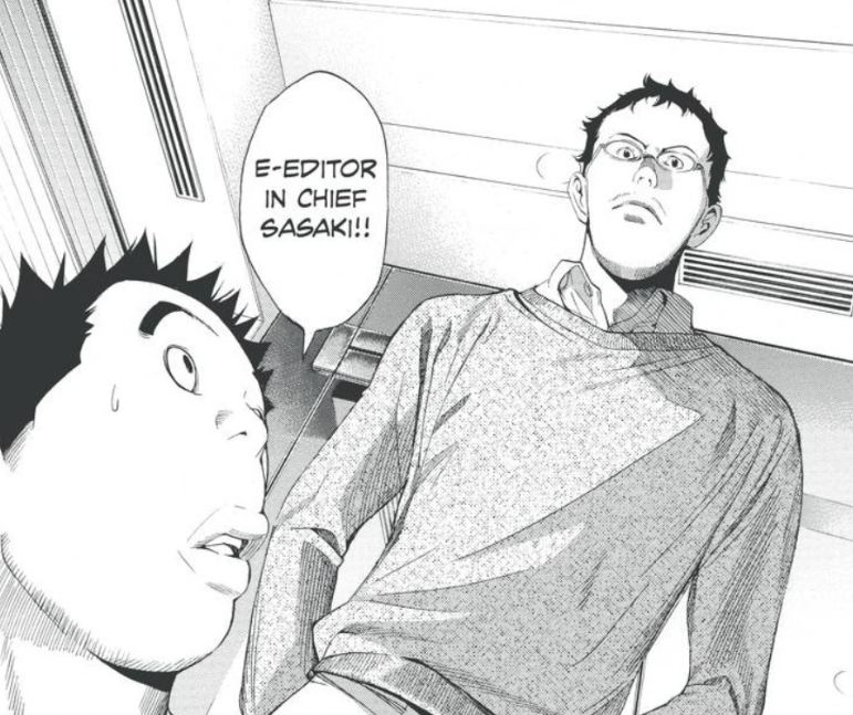 Sasaki Hasashi as he appears in Bakuman