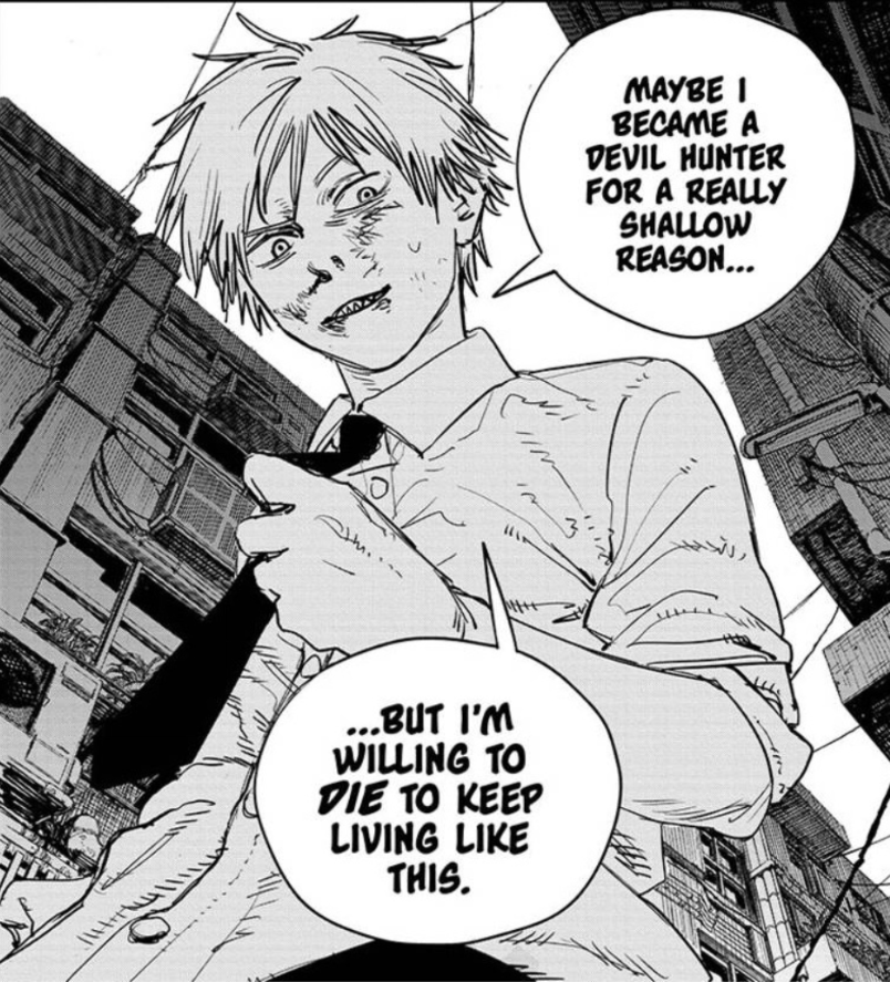 Denji makes a declaration in Chainsaw Man