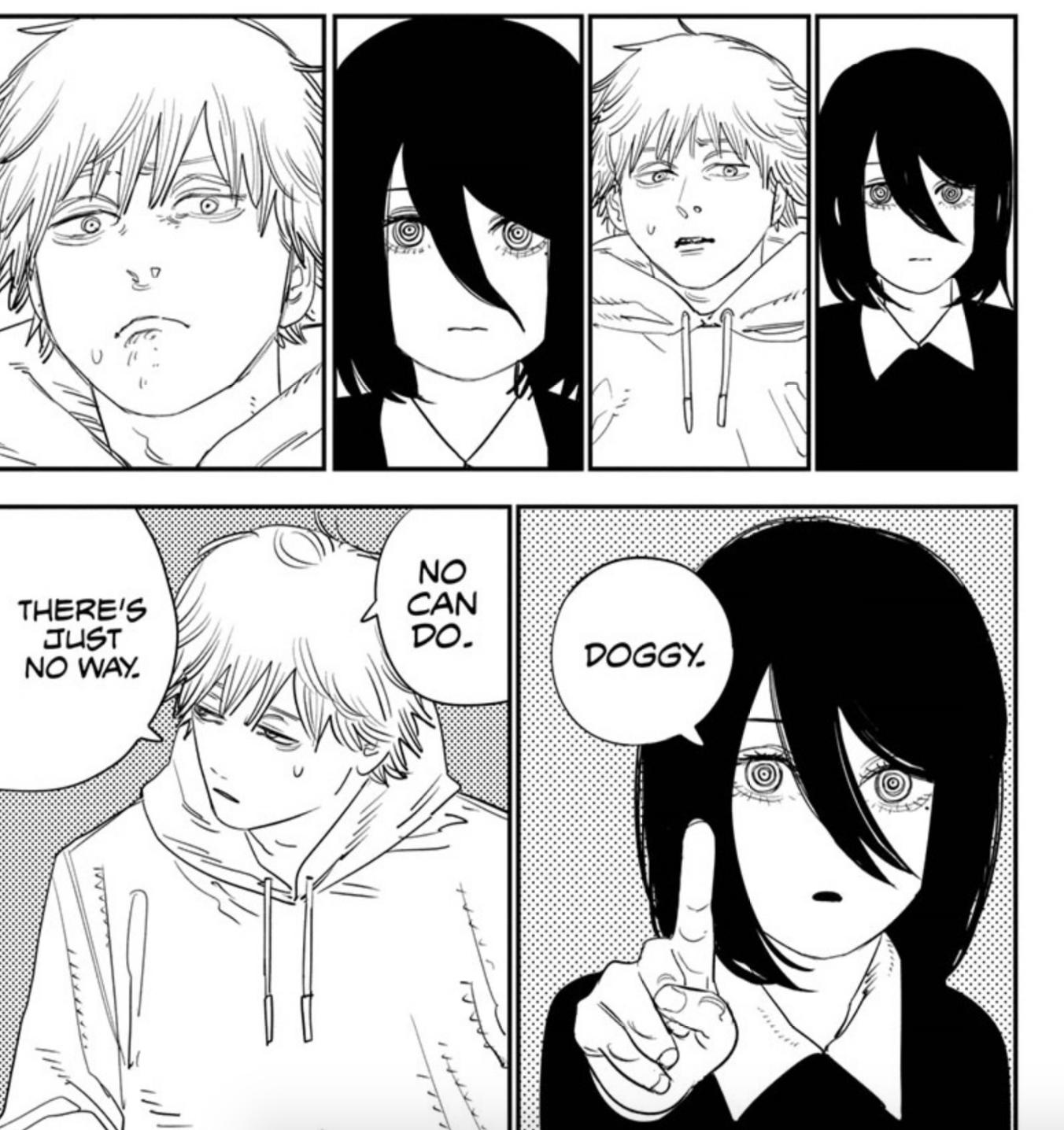 Page from the last chapter of Chainsaw Man manga