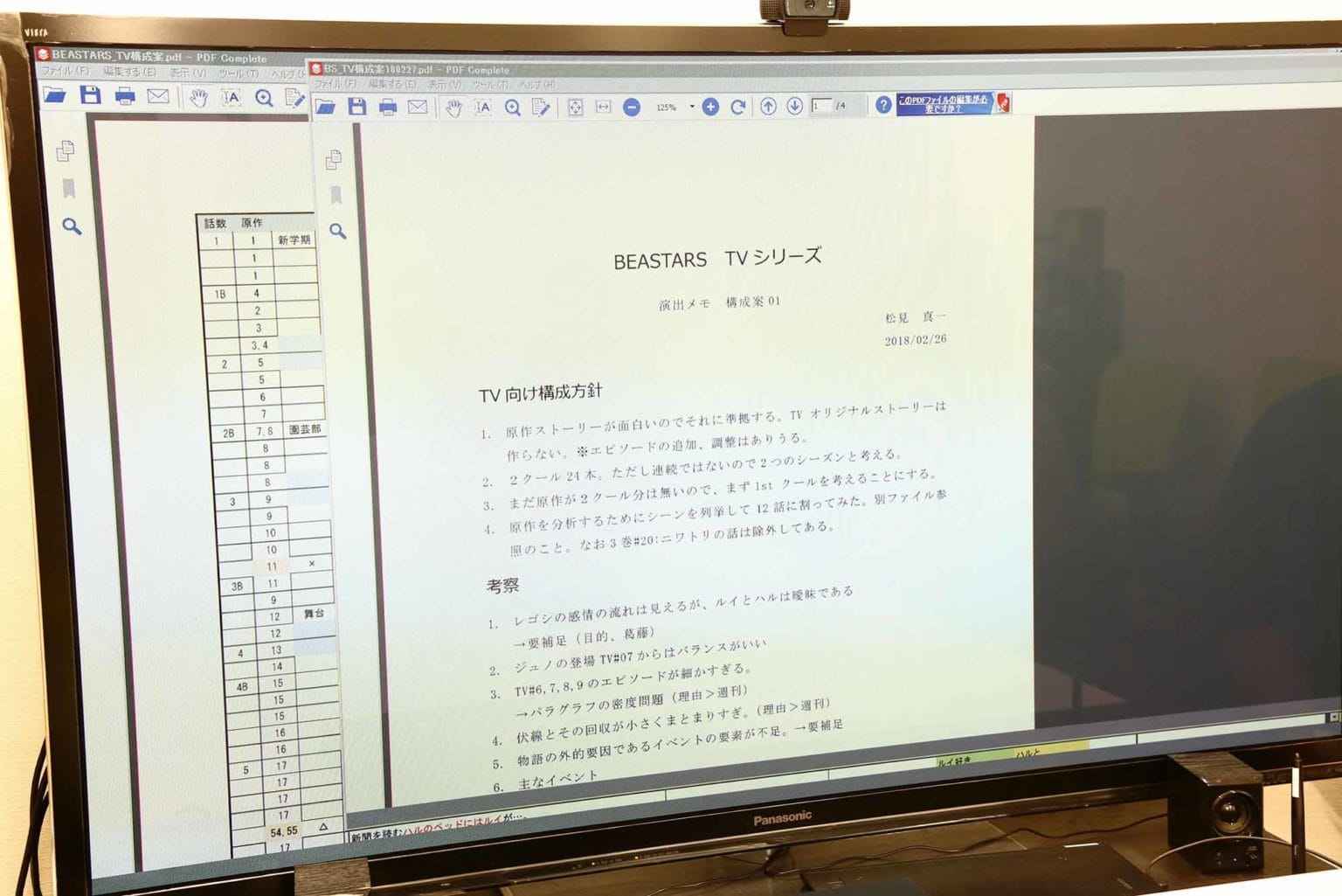 BEASTARS anime planning sheet