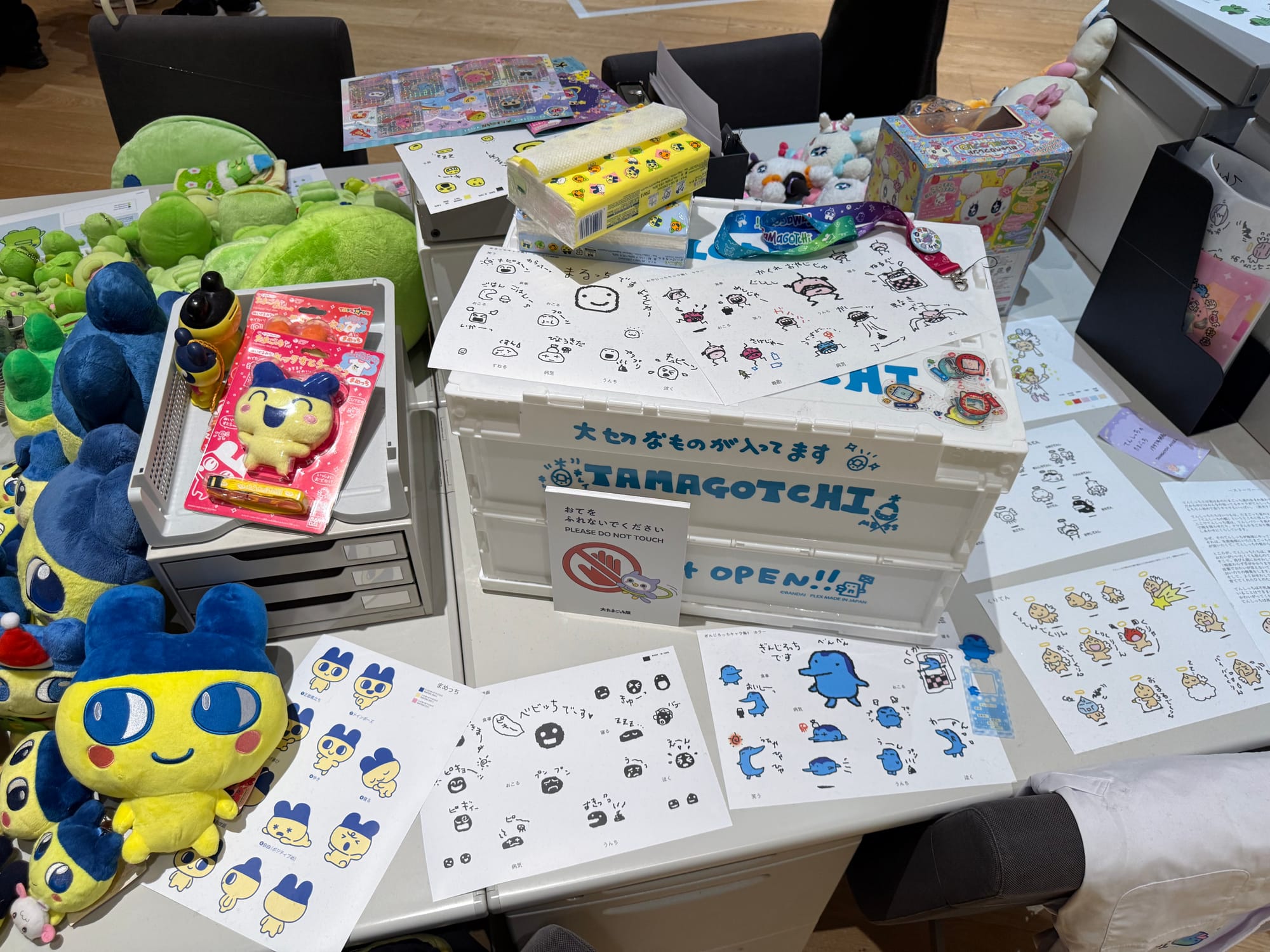 Productions on display at the Tamagotchi exhibition