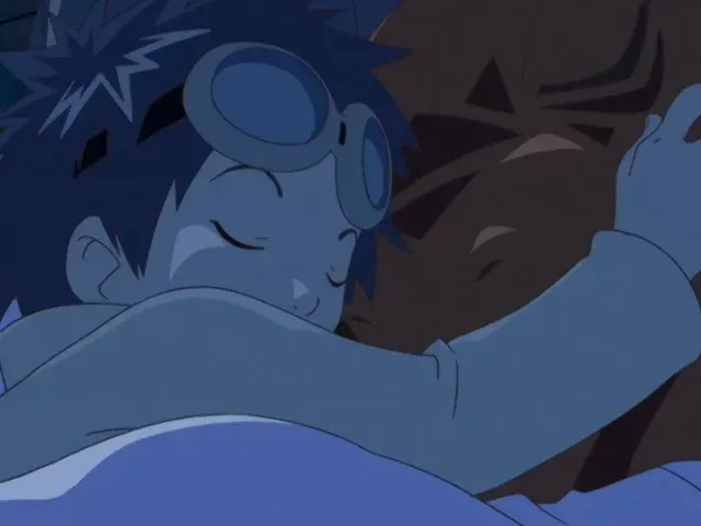 Takato and Guilmon sleeping