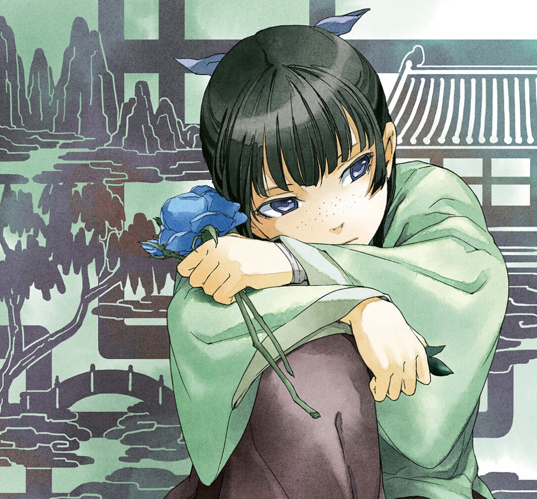 Maomao as drawn by Touko Shino for the Hero Bunko light novel edition.