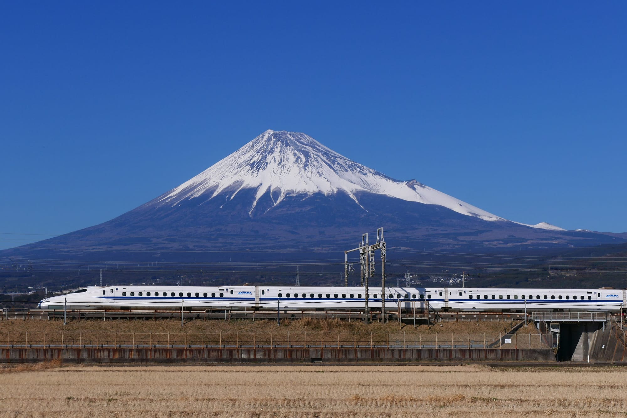 Tokaido Express in front of Mount Fuji