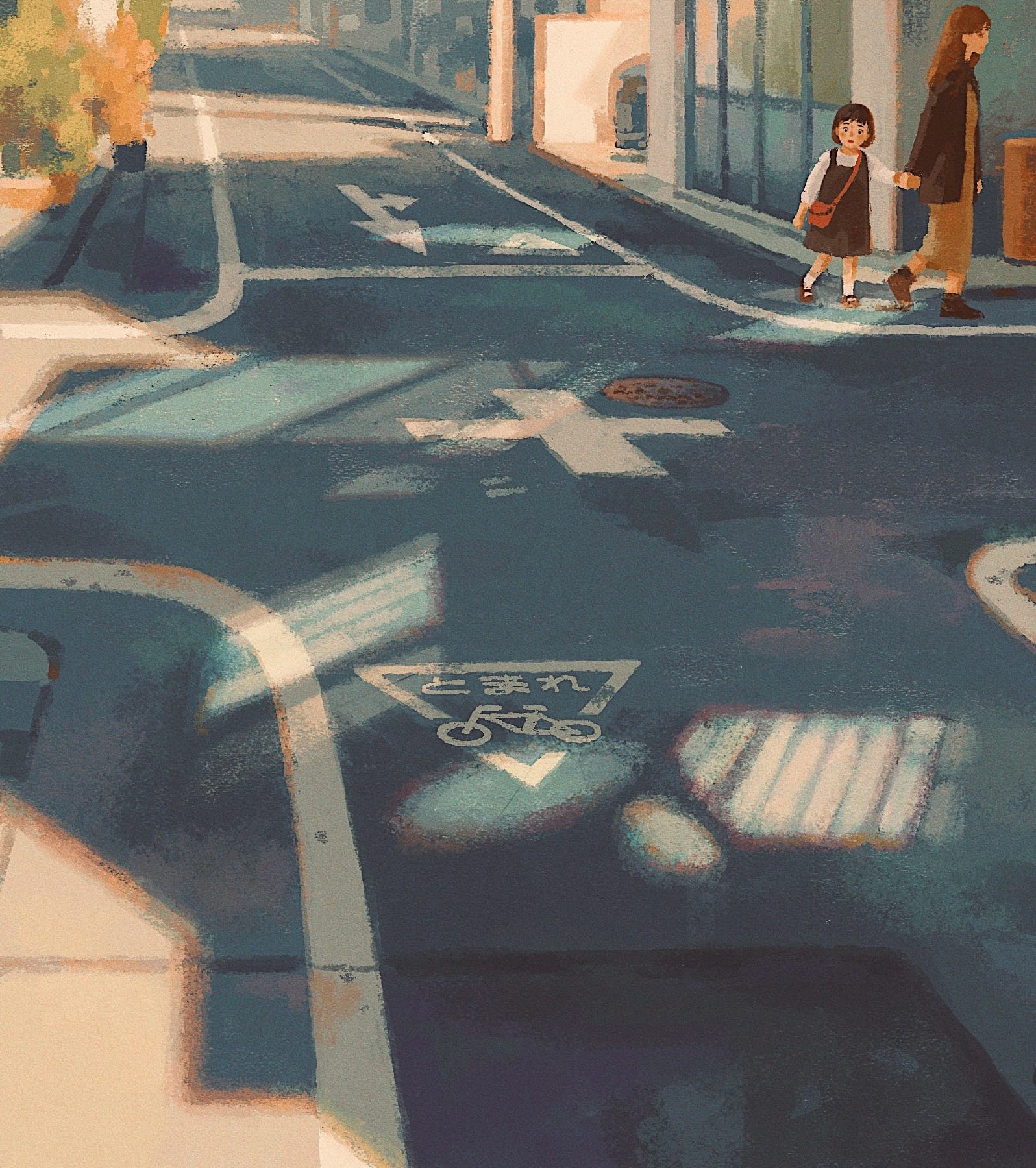 Marco Kohinata Girl with mother on street.