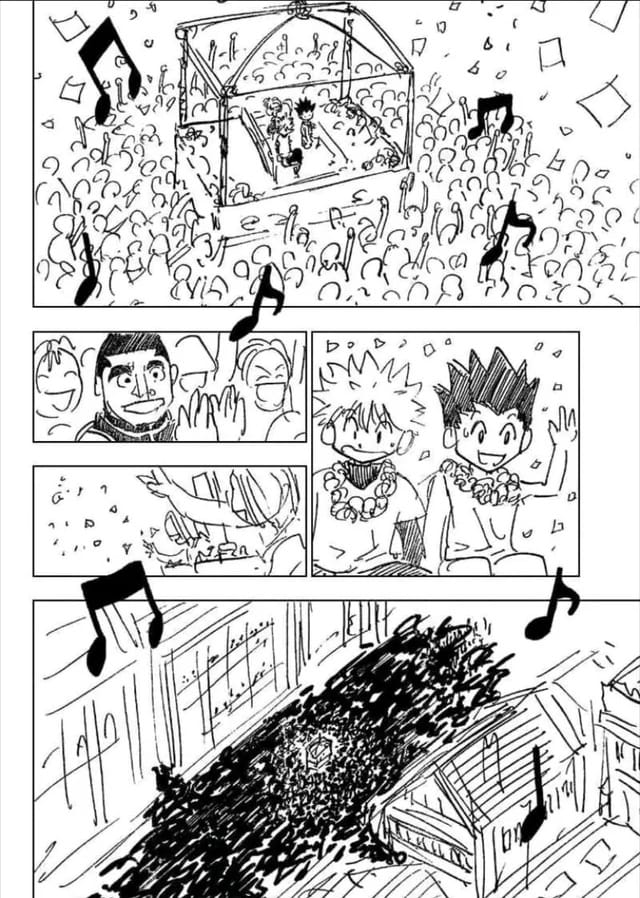 Hunter x Hunter rough skech paneling
