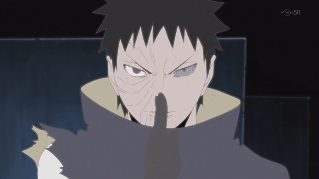 naruto shippuden obito prepare to make a jutsu sign.