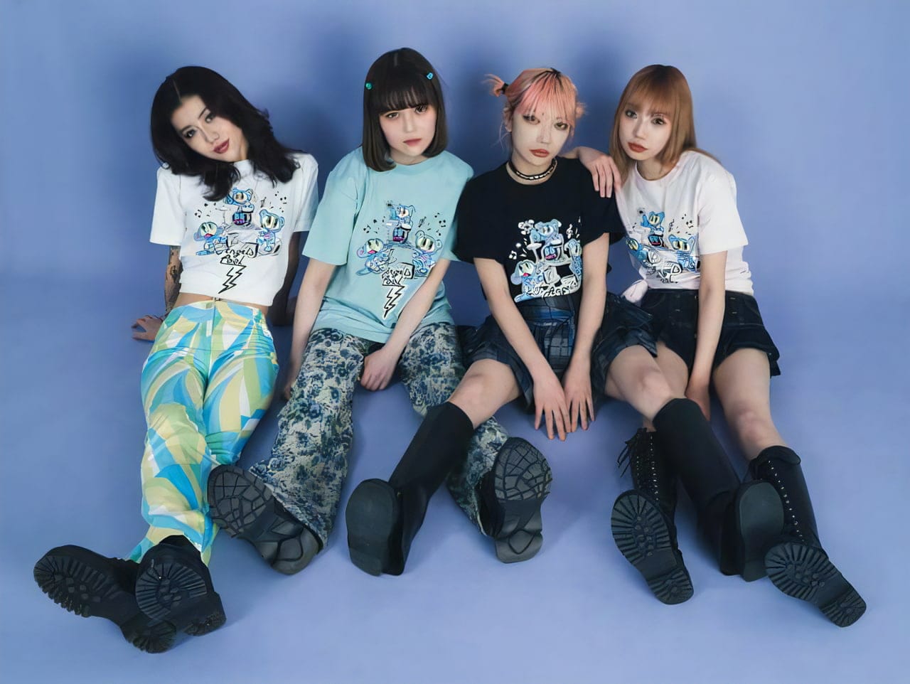 Japanese rock outfit Haze models Angel Blue