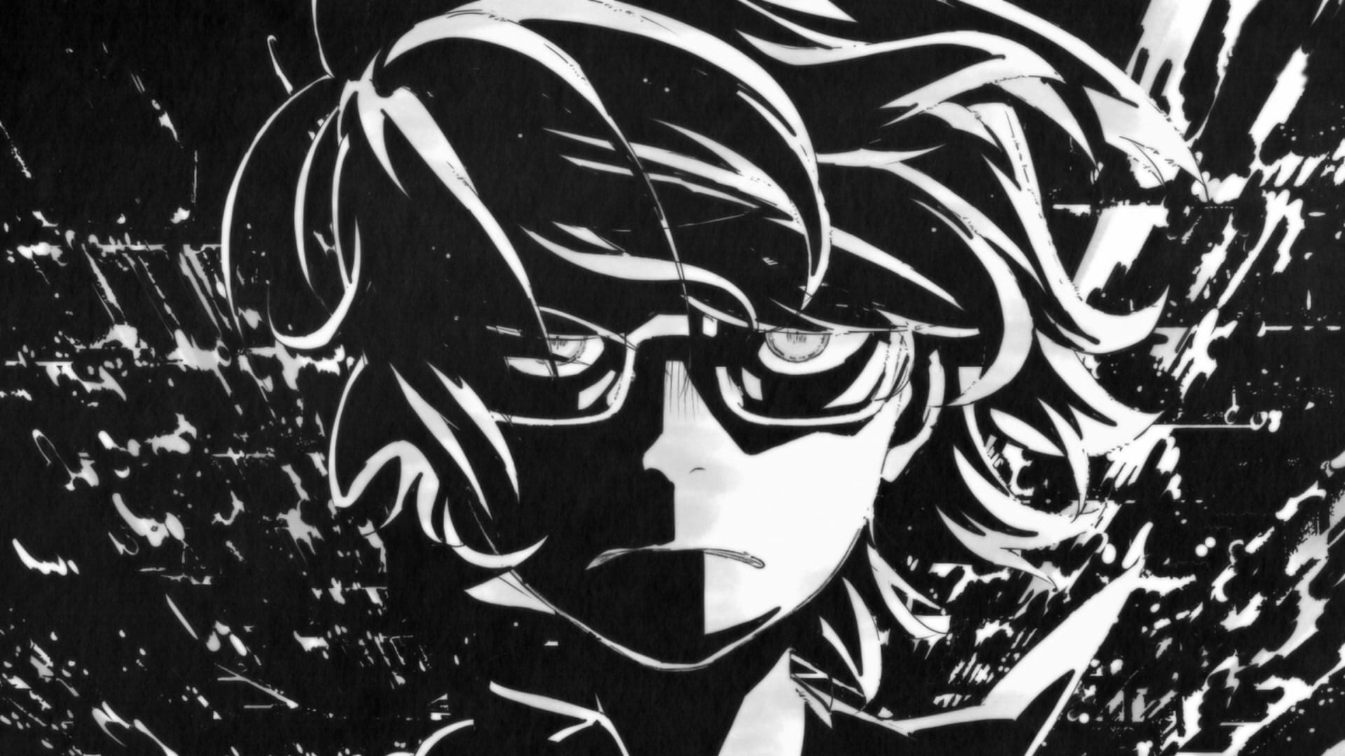 March comes in like a lion Rei in a black and white void