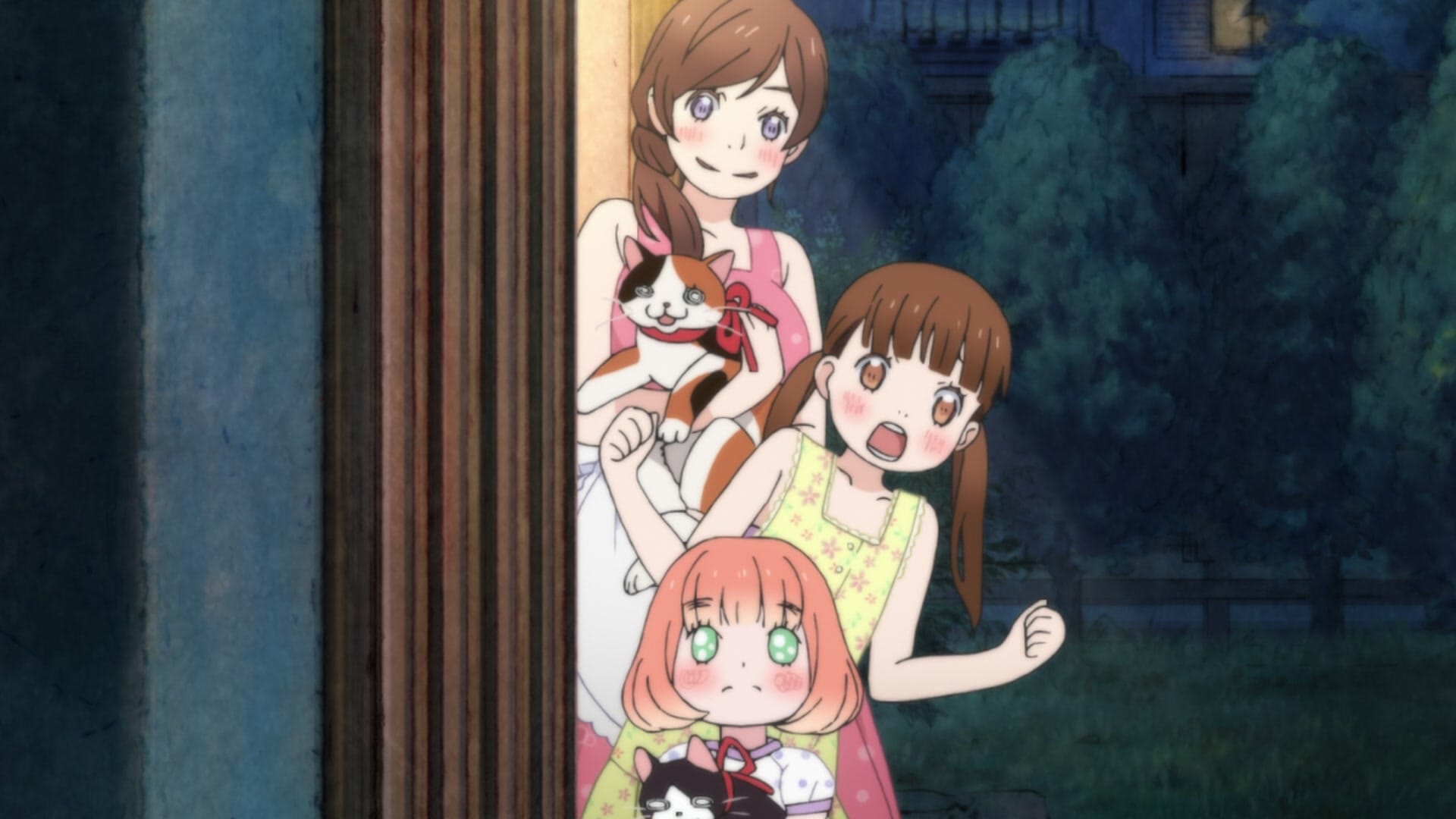 March Comes in Like a Lion kawamoto sisters greet rei at the front door