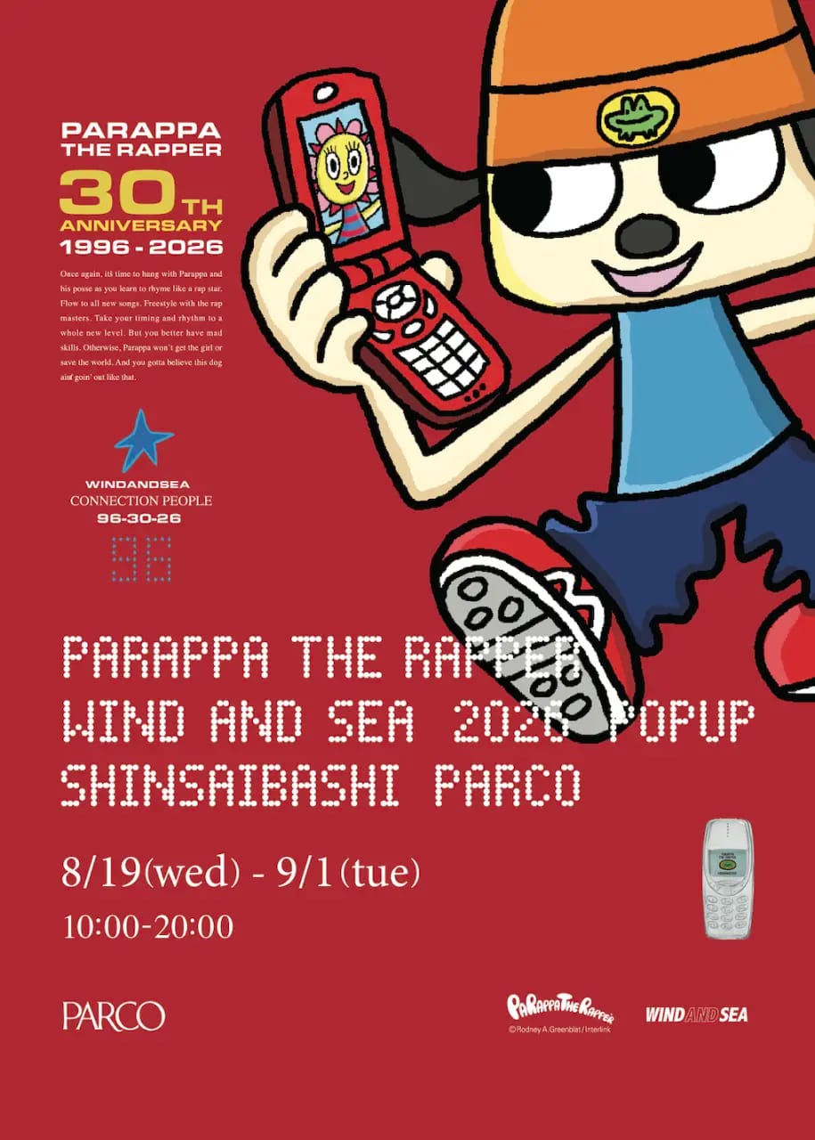 PaRappa The Rapper x WIND AND SEA PARCO Pop-Up