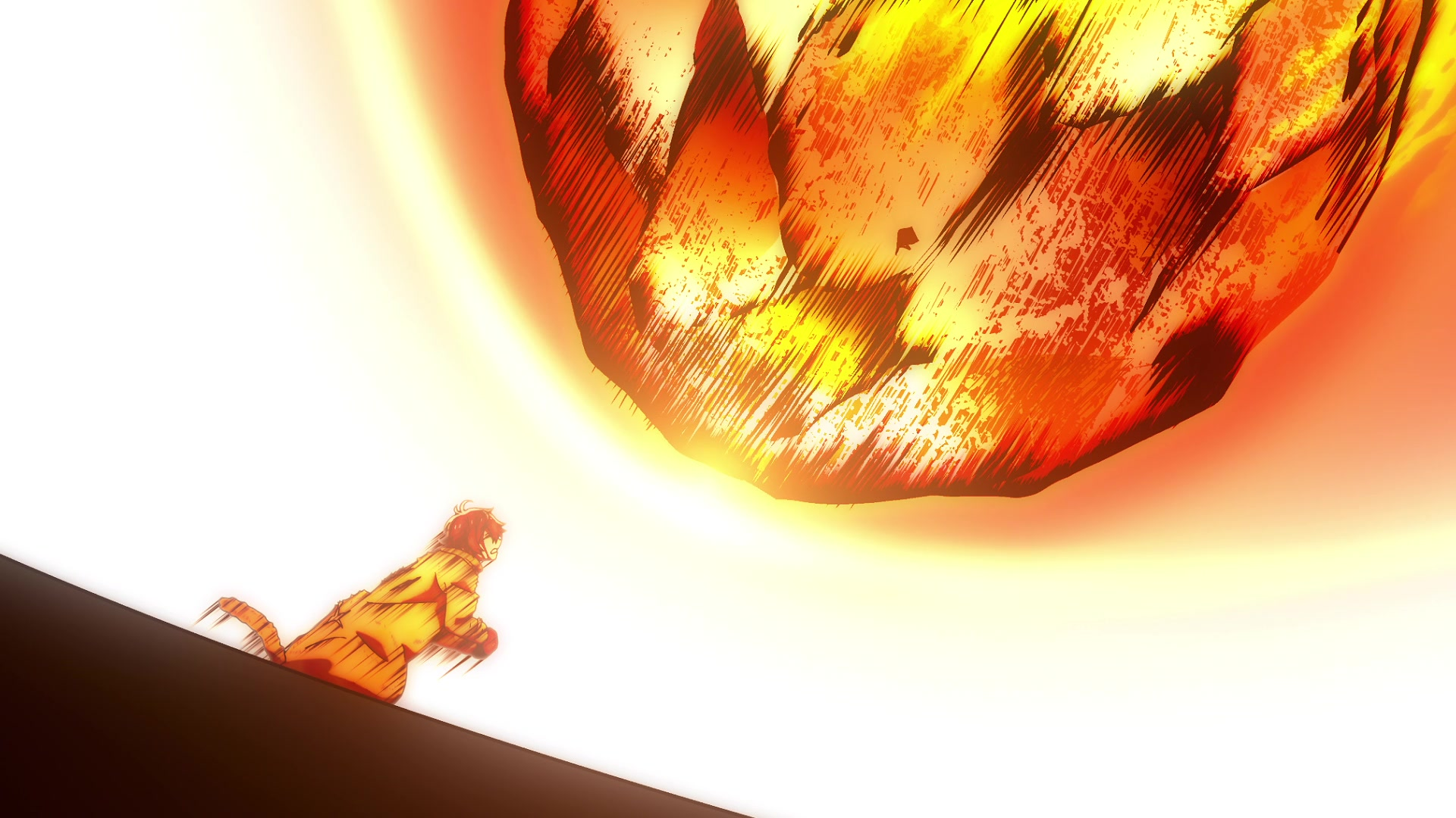 my ribdiculous reincarnation protagonist being killed by a fiery meteor. 