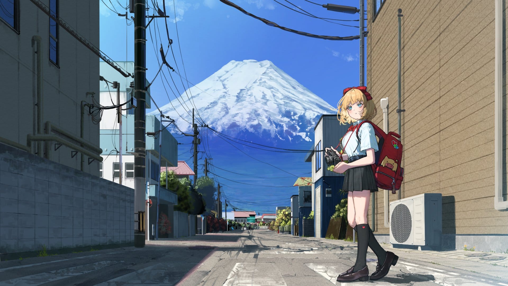 Akai Haato as illustrated by Mikan