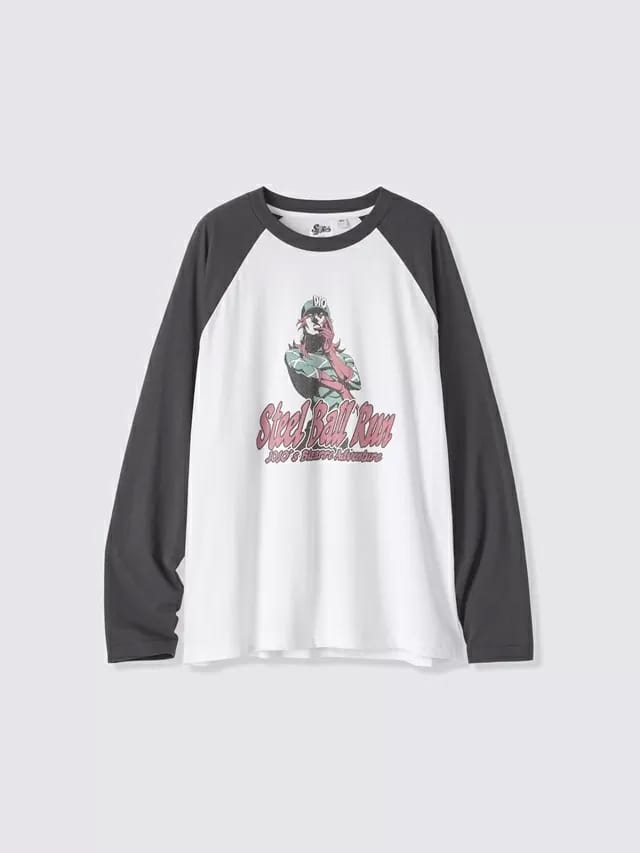 GU x Jojo - Steel Ball Run long tee (front)