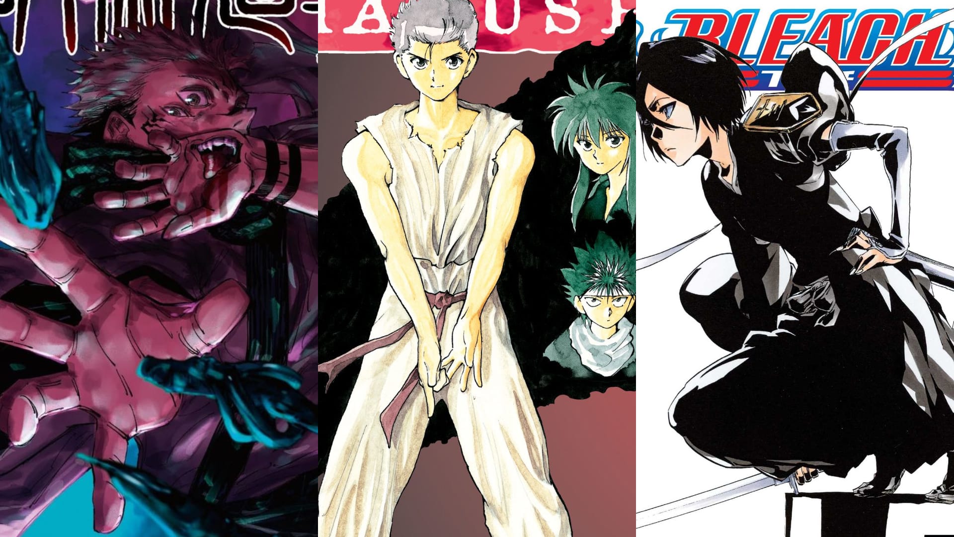 Jujutsu Kaisen vol. 14, Yu Yu Hakusho vol. 14, Bleach vol. 54